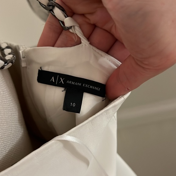 armani exchange faux leather dress Armani Exchange Dress With Appliqués – FashOnFire main image 1